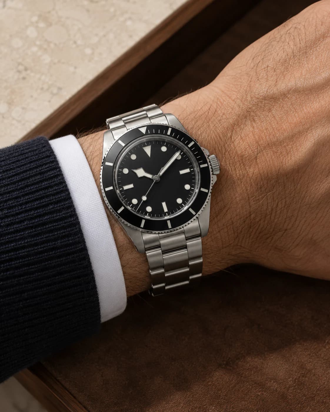 Atlas Diver 42mm worn and styled with Supreme Blessedness apparel