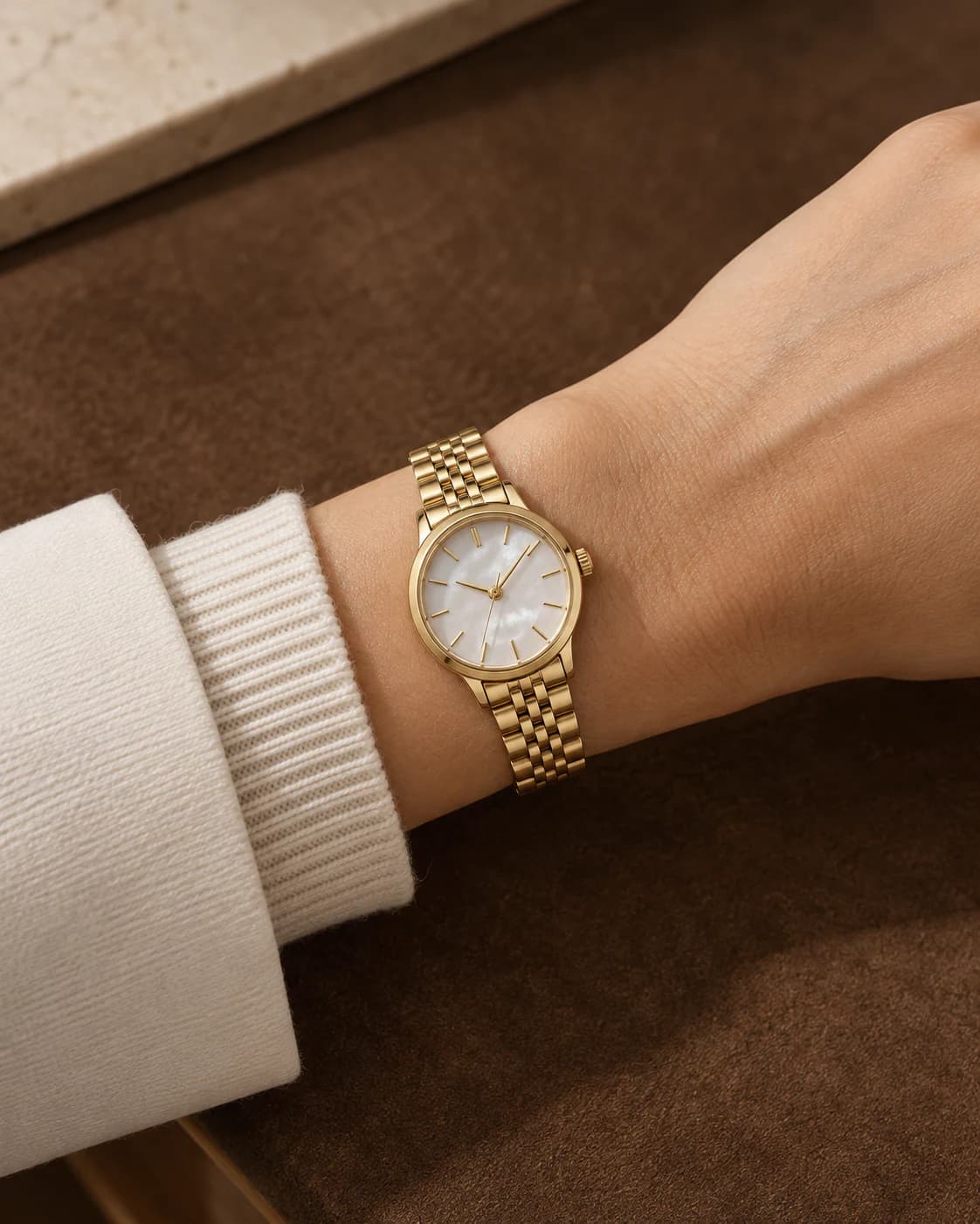 Lumière Petite 28mm worn and styled with Supreme Blessedness apparel