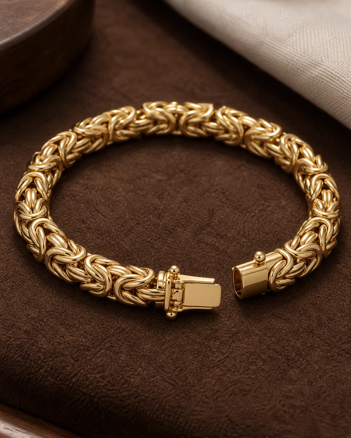 Byzantine Bracelet, 9ct clasp and hallmark detail
