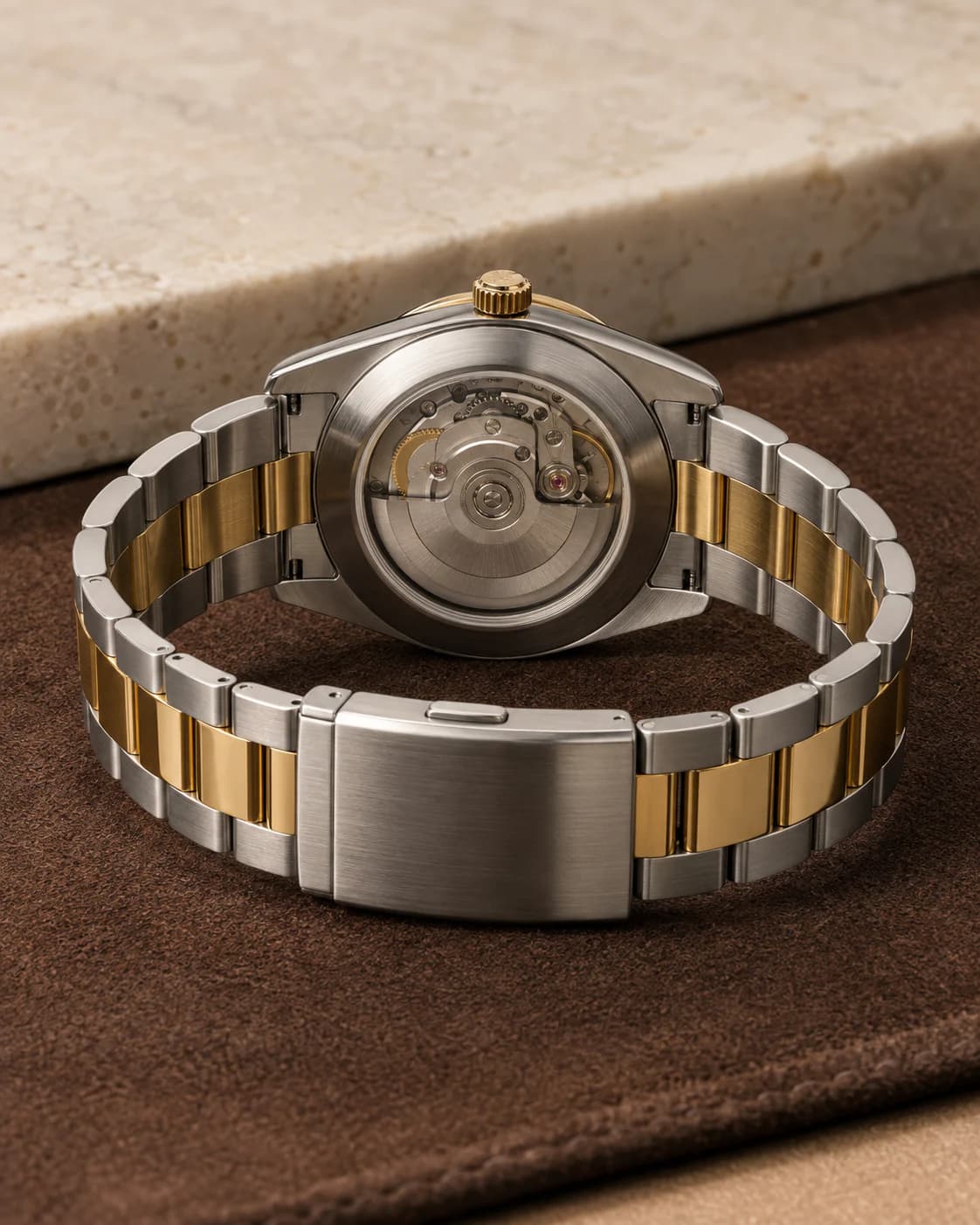 Regent Two-Tone 36mm back view showing caseback and clasp